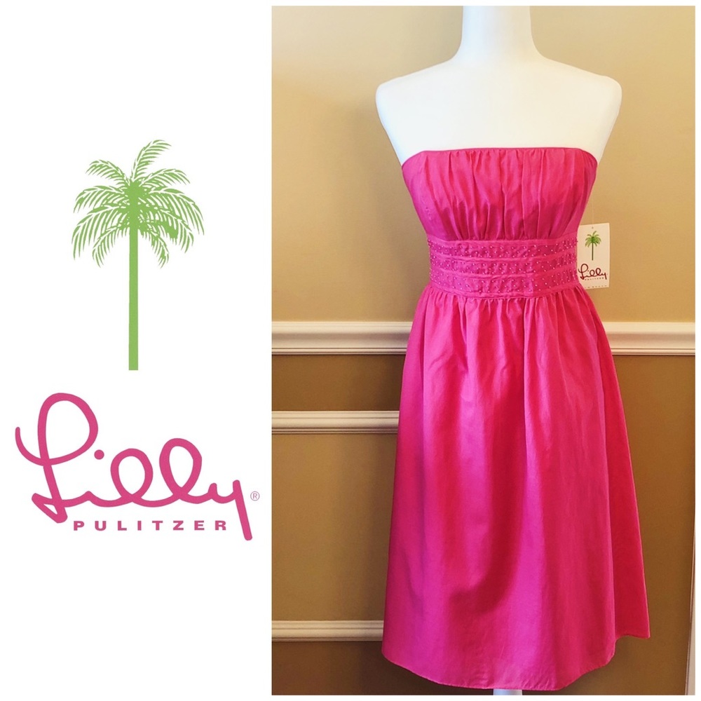 Lilly Pulitzer NWT White Label silk dress, 10